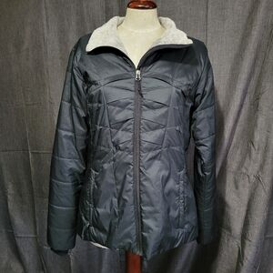 Columbia Omni-heat Black Coat w/ Faux Fur